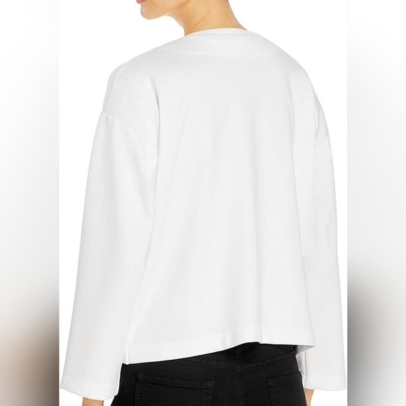 Eileen Fisher Round Neck Zip Jacket Ivory SIZE XL NWT - Picture 3 of 6